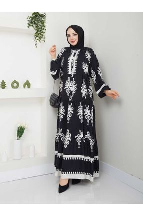 لباس مشکی زنانه رگولار بافتنی ویسکون کد 832624838