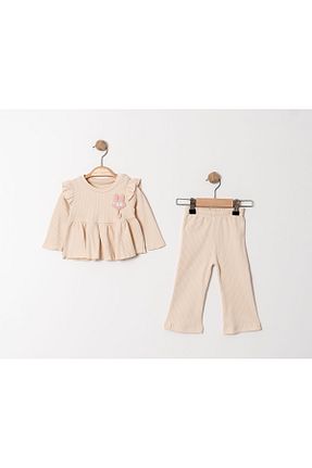 ست بالاتنه و پائین تنه صورتی بچه گانه بافت Tofigo Baby - کد 842975639