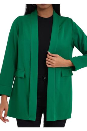 کت سبز زنانه پنبه - پلی استر جیب فیک بدون آستر کد 822879446