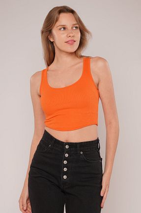 بلوز نارنجی زنانه ساده GABRİA - کد 843074837