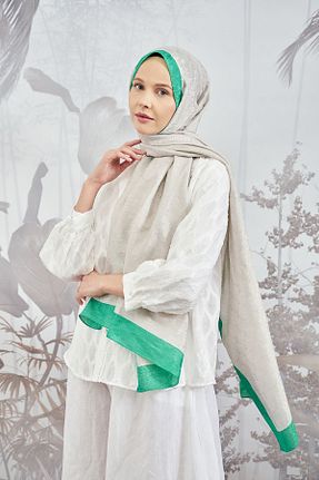 شال طوسی زنانه پنبه ای ARMANDA - کد 753773195