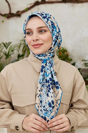 روسری آبی پنبه ای Emproyal - کد 835264843