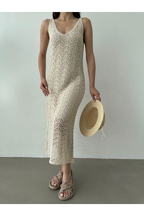 لباس بژ زنانه بافتنی BEJNA - کد 660388282