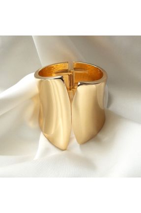 دستبند استیل طلائی زنانه فولاد ( استیل ) کد 818533897