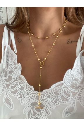 گردنبند جواهر طلائی زنانه روکش طلا vi store vi jewelry - کد 140013179