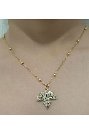 گردنبند استیل ( فولاد ) طلائی زنانه استیل (فولاد) Çelik - کد 842034398