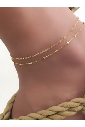 خلخال جواهری طلائی زنانه روکش طلا کد 166646399