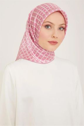 روسری سفید طرح هندسی کد 810777377