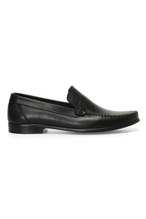 کفش کلاسیک مشکی مردانه چرم طبیعی پاشنه کوتاه ( 4 - 1 cm ) پاشنه ساده کد 808550422