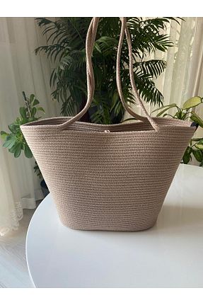 کیف ساحلی بژ زنانه پارچه ای Nev Design - کد 842948764