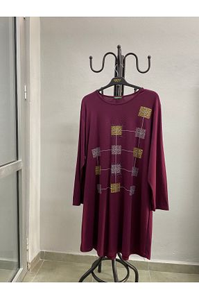 تونیک حجاب زرشکی زنانه پنبه ای Zülal - کد 842979666