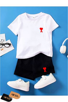 ست بالاتنه و پائین تنه سفید بچه گانه بافت FRİENDS KİDS - کد 843013030
