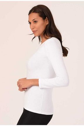 بادی سفید زنانه یقه دوچرخه GNSGİYİM - کد 380568162