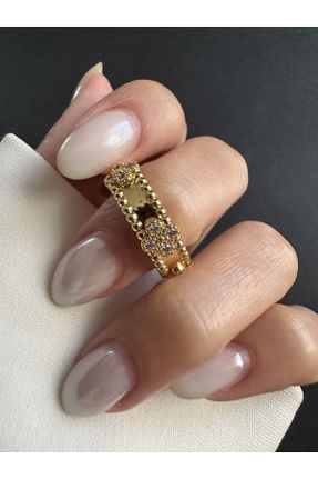 انگشتر جواهر طلائی زنانه روکش طلا کد 767924994