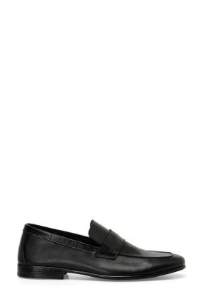 کفش کلاسیک مشکی مردانه چرم طبیعی پاشنه کوتاه ( 4 - 1 cm ) پاشنه ساده کد 796957846