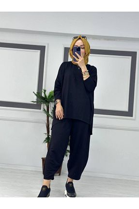 ست بالاتنه و پائین تنه مشکی زنانه بافتنی ButikKardelen - کد 842939973