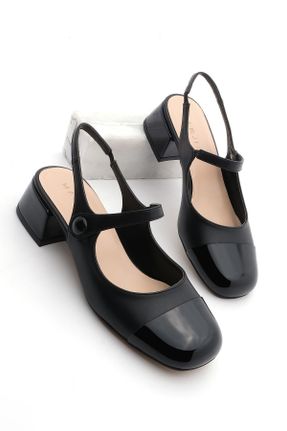 کفش پاشنه بلند کلاسیک مشکی زنانه پلی اورتان پاشنه ضخیم پاشنه متوسط ( 5 - 9 cm ) کد 812364062