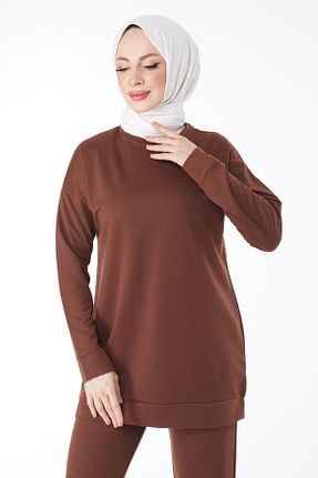 ست گرمکن حجاب قهوه ای زنانه رگولار TOFİSA - کد 773834392