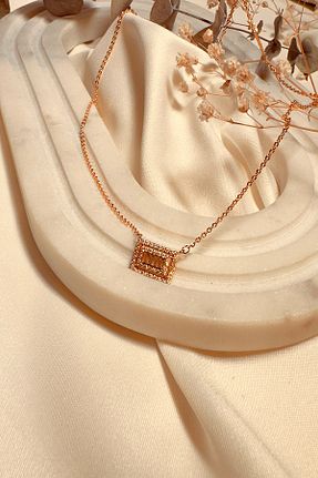 گردنبند استیل ( فولاد ) طلائی زنانه استیل (فولاد) MOONİ ACCESSORİES - کد 843048837