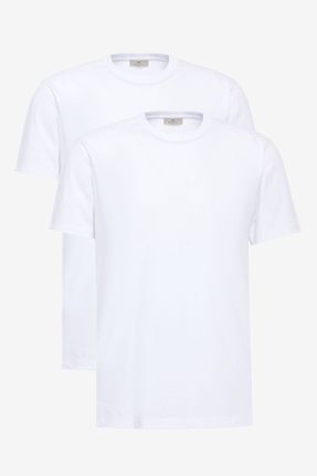 تی شرت سفید مردانه یقه گرد 2