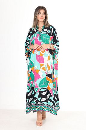 لباس سایز بزرگ سبز زنانه ویسکون Eceyaman moda - کد 843198456