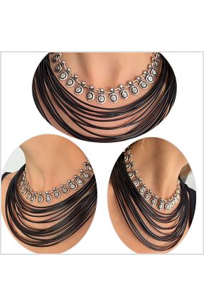 گردنبند جواهر زنانه روکش نقره Kutcha Accessories - کد 464944953