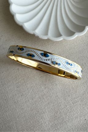 دستبند استیل طلائی زنانه فولاد ( استیل ) کد 838849337