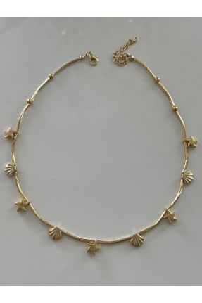 گردنبند جواهر طلائی زنانه روکش طلا کد 123391825