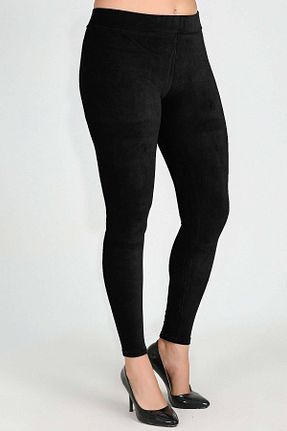 ساق شلواری سایز بزرگ مشکی زنانه بافتنی MEG STYLE - کد 842951267