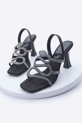کفش مجلسی مشکی زنانه پاشنه متوسط ( 5 - 9 cm ) پاشنه نازک پلی اورتان کد 823895214