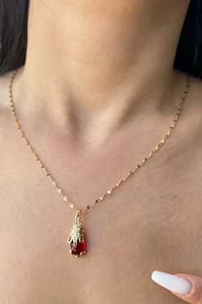 گردنبند استیل ( فولاد ) طلائی زنانه استیل (فولاد) Takıştır - کد 843026137