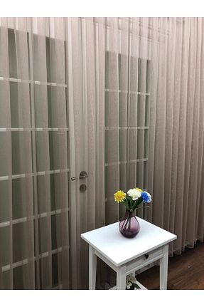 پرده توری قهوه ای ریل دار elision home - کد 210466318