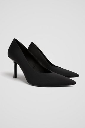 کفش پاشنه بلند کلاسیک مشکی زنانه پلی آمید Stradivarius - کد 843058393