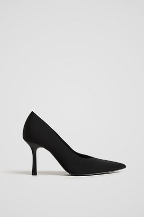 کفش پاشنه بلند کلاسیک مشکی زنانه پلی آمید Stradivarius - کد 843058393