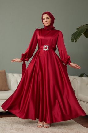 لباس مجلسی زرشکی زنانه کد 679910015