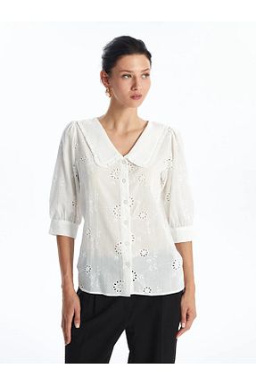 بلوز نباتی زنانه طرح دار LC Waikiki - کد 843130194