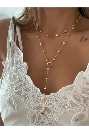 گردنبند جواهر طلائی زنانه روکش طلا vi store vi jewelry - کد 140013179