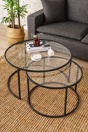میز جلو مبلی مشکی فلزی DEKOPRATİK - کد 218048668