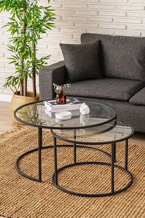 میز جلو مبلی مشکی فلزی DEKOPRATİK - کد 218048668