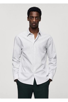 پیراهن سبز مردانه اسلیم فیت MANGO Man - کد 819588506