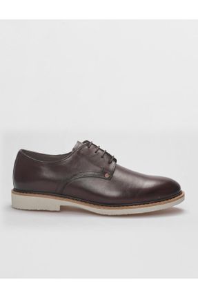 کفش کژوال قهوه ای مردانه چرم طبیعی پاشنه کوتاه ( 4 - 1 cm ) پاشنه ساده کد 776181088