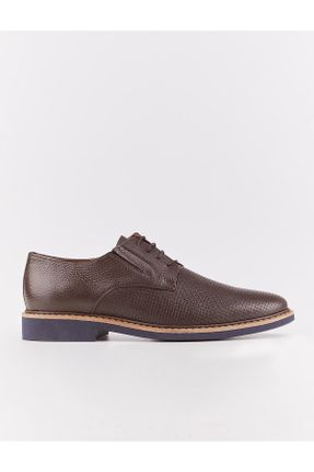 کفش کژوال قهوه ای مردانه چرم طبیعی پاشنه کوتاه ( 4 - 1 cm ) پاشنه ساده کد 333681425