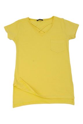 تی شرت زرد زنانه تکی کد 834257861