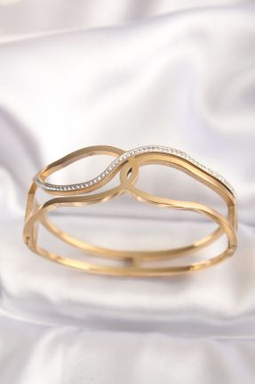 دستبند جواهر زنانه فلزی کد 828837416
