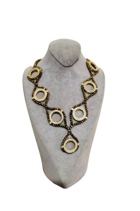 گردنبند جواهر طلائی زنانه برنز کد 790064996
