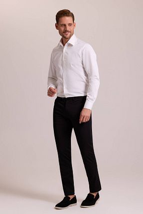 شلوار مشکی مردانه پنبه ای YSF - کد 322596605
