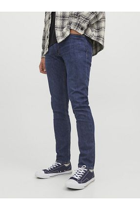 شلوار جین سرمه ای مردانه پاچه تنگ Jack & Jones - کد 794809219