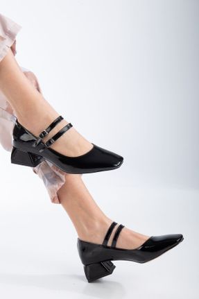 کفش پاشنه بلند کلاسیک مشکی زنانه چرم مصنوعی پاشنه ساده پاشنه کوتاه ( 4 - 1 cm ) کد 831599161