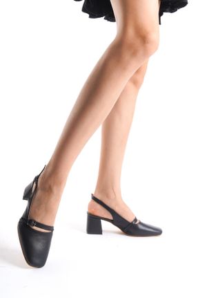 کفش پاشنه بلند کلاسیک مشکی زنانه پاشنه ضخیم پاشنه متوسط ( 5 - 9 cm ) کد 843436898