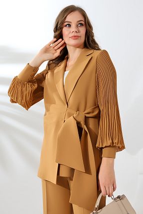 ست بالاتنه و پائین تنه قهوه ای زنانه بافتنی Vuntal BUTİK - کد 843472680